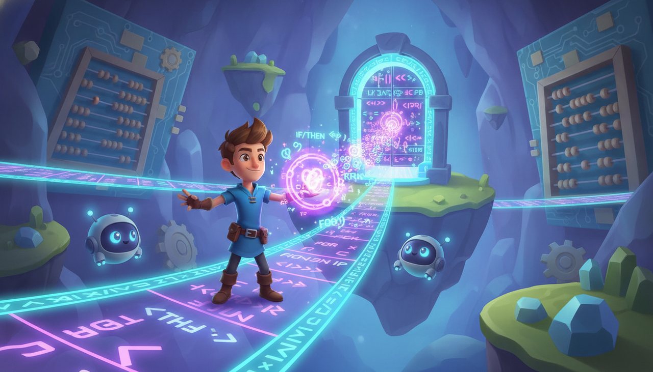 Key art from Code Quest – Cast “spells” by writing logic – and learn to code without noticing.